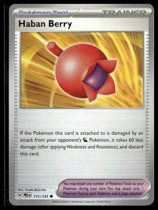 Haban Berry #111/131 (Poke Ball) Prismatic Evolutions NM