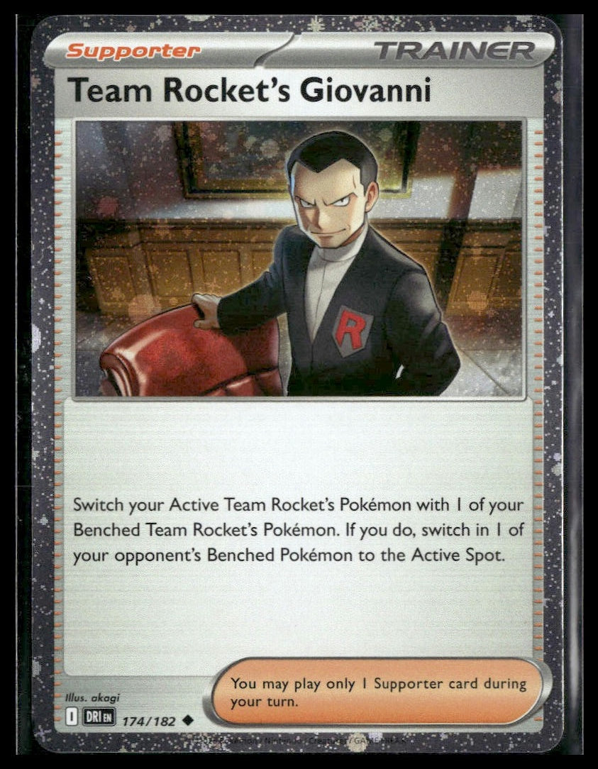 Team Rocket's Giovanni (Cosmos Holo) #174/182 Destined Rivals NM