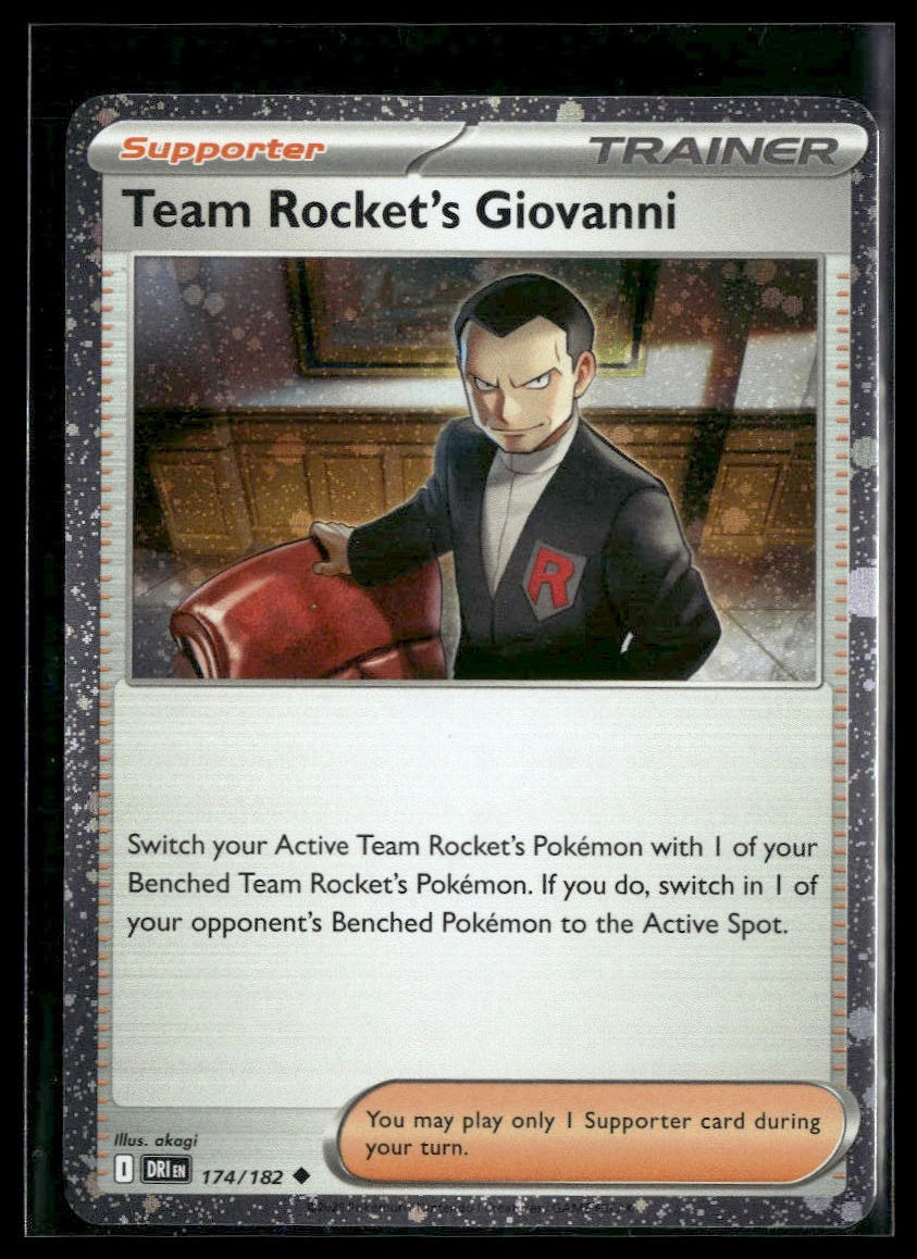 Team Rocket's Giovanni (Cosmos Holo) #174/182 Destined Rivals NM