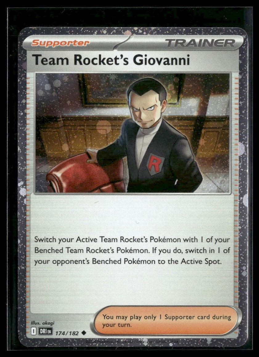 Team Rocket's Giovanni (Cosmos Holo) #174/182 Destined Rivals NM