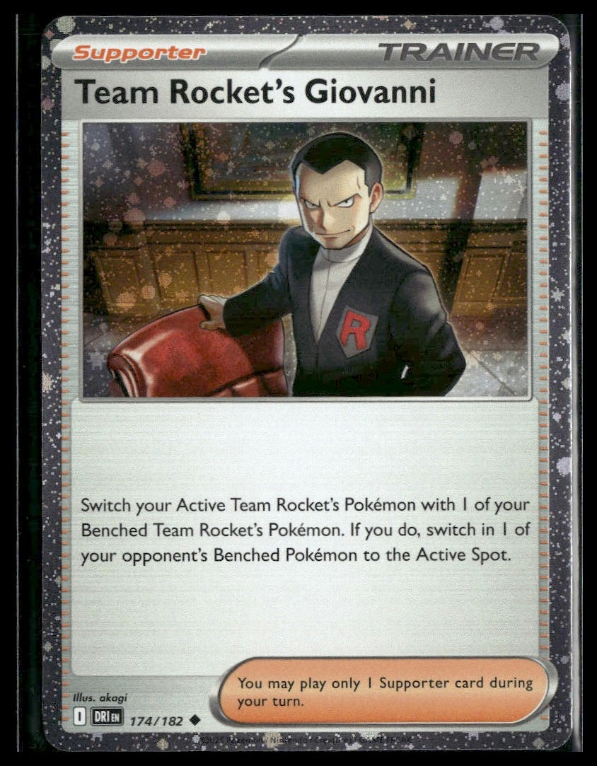 Team Rocket's Giovanni (Cosmos Holo) #174/182 Destined Rivals NM