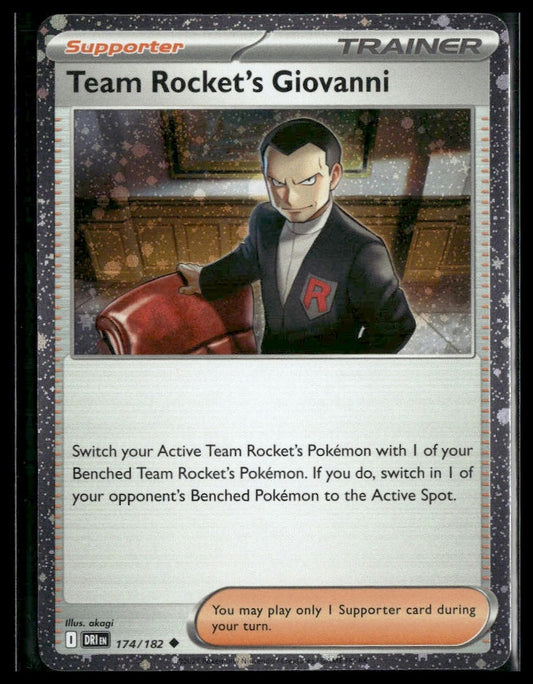 Team Rocket's Giovanni (Cosmos Holo) #174/182 Destined Rivals NM