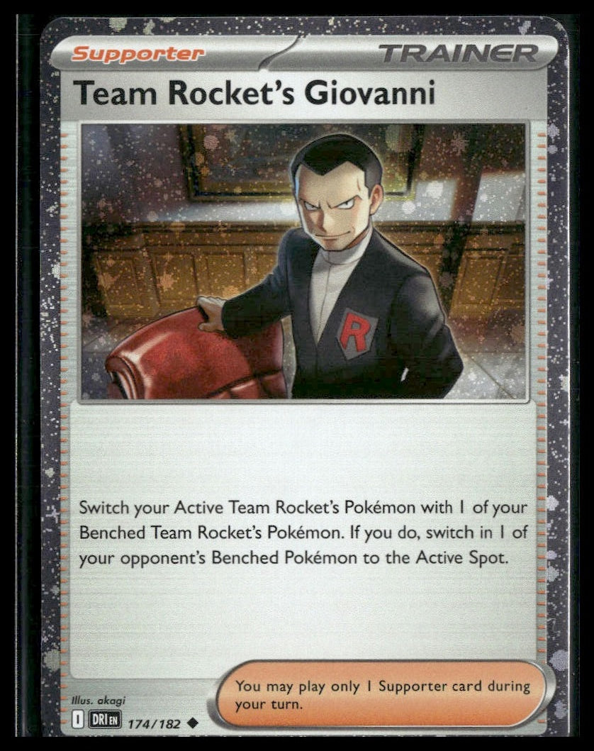 Team Rocket's Giovanni (Cosmos Holo) #174/182 Destined Rivals NM