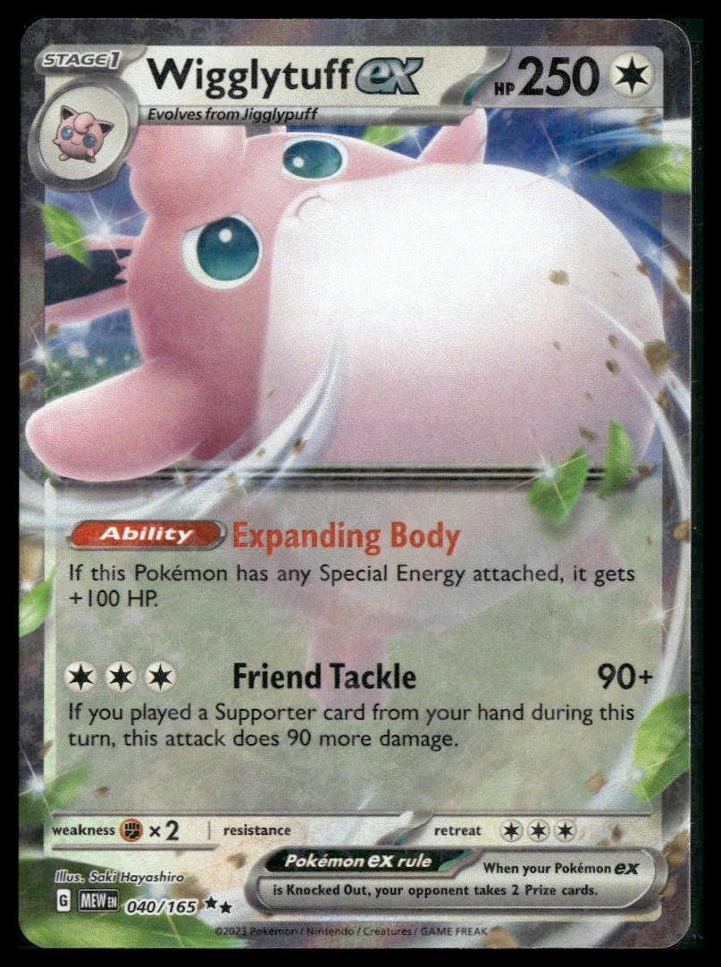 Wigglytuff ex #040/165 Scarlet & Violet 151 NM