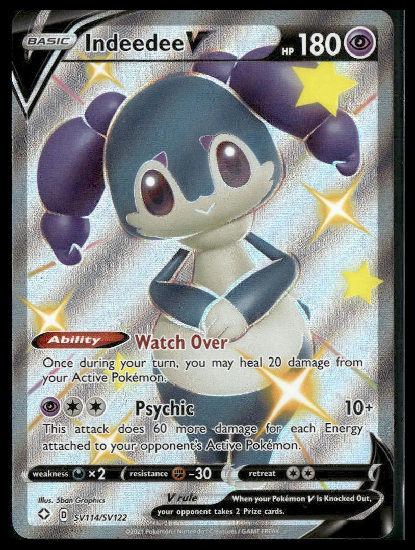 Indeedee V #SV114/SV122 Shining Fates: Shiny Vault NM