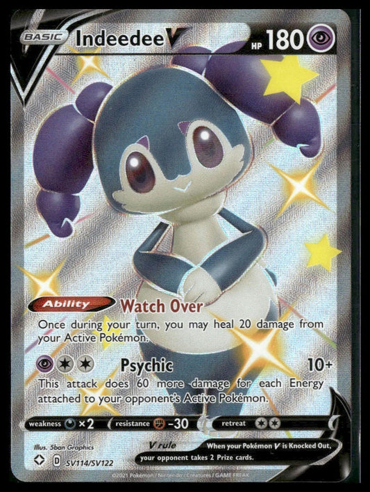 Indeedee V #SV114/SV122 Shining Fates: Shiny Vault NM