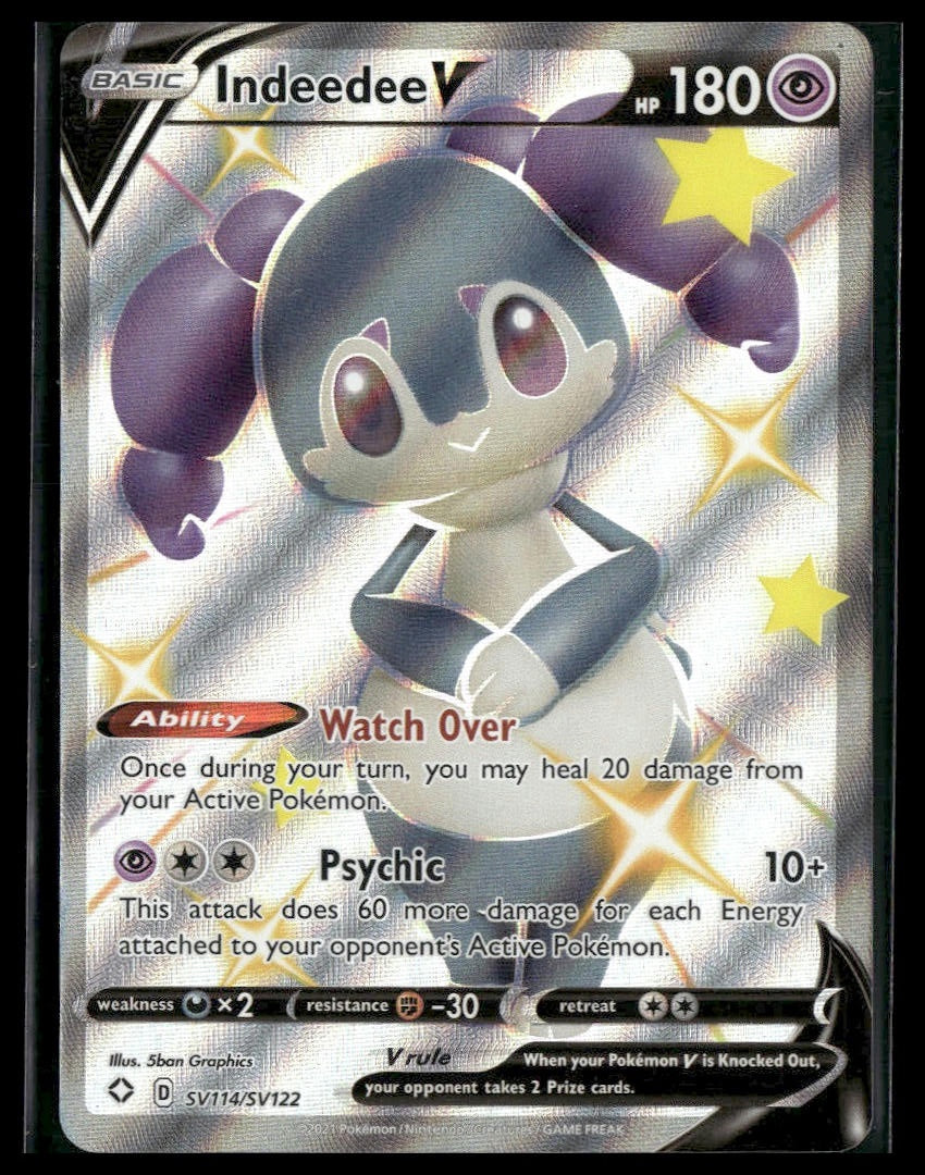 Indeedee V #SV114/SV122 Shining Fates: Shiny Vault NM