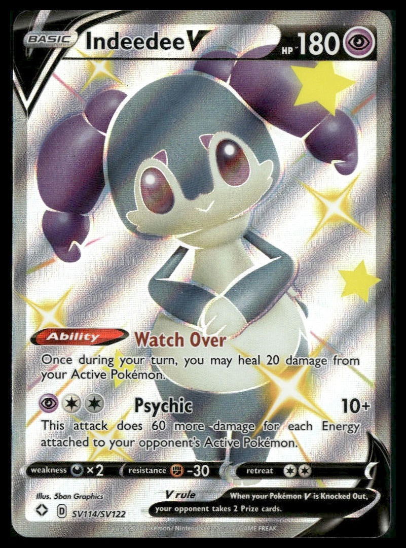 Indeedee V #SV114/SV122 Shining Fates: Shiny Vault NM