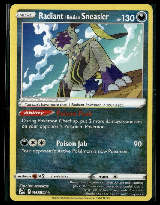 Radiant Hisuian Sneasler #123/196 Lost Origin NM