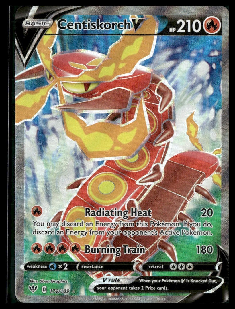 Centiskorch V (Full Art) #179/189 Darkness Ablaze NM