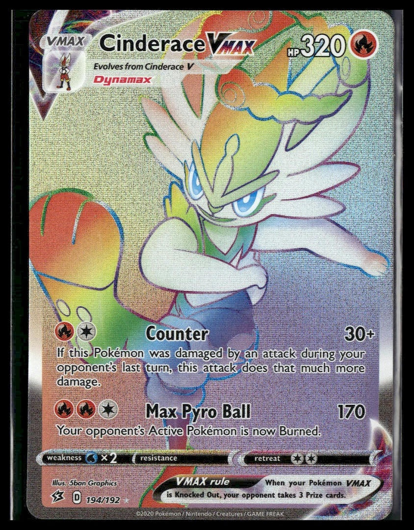Cinderace VMAX (Secret) #194/192 Rebel Clash NM