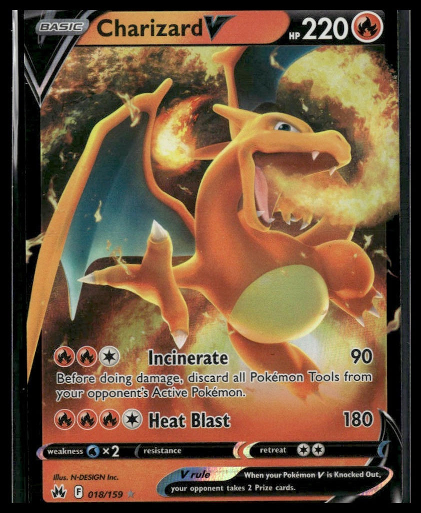 Charizard V #018/159 Crown Zenith NM