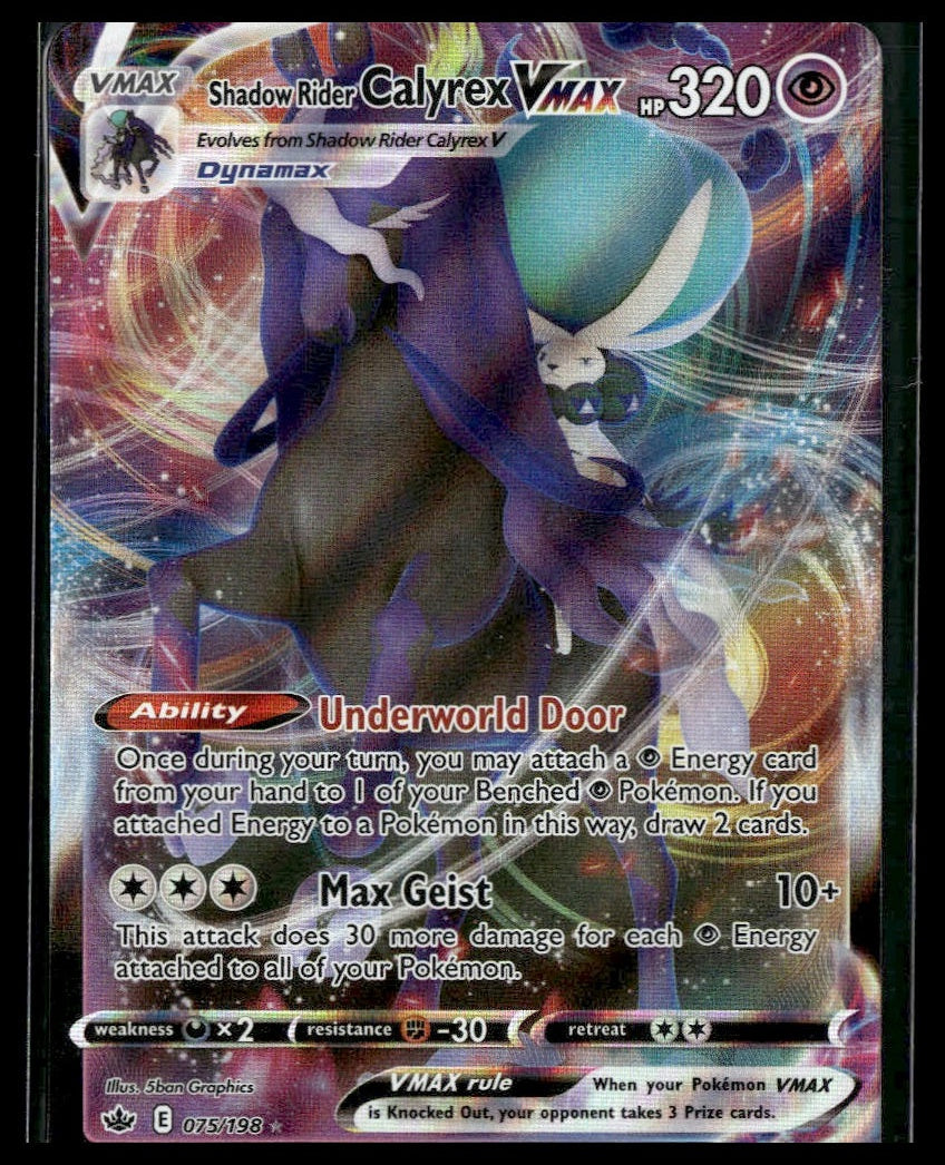 Shadow Rider Calyrex VMAX #075/198 Chilling Reign NM