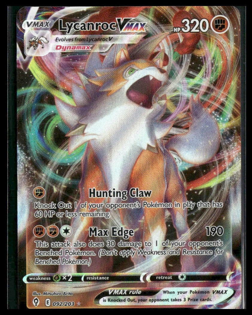 Lycanroc VMAX #092/203 Evolving Skies NM