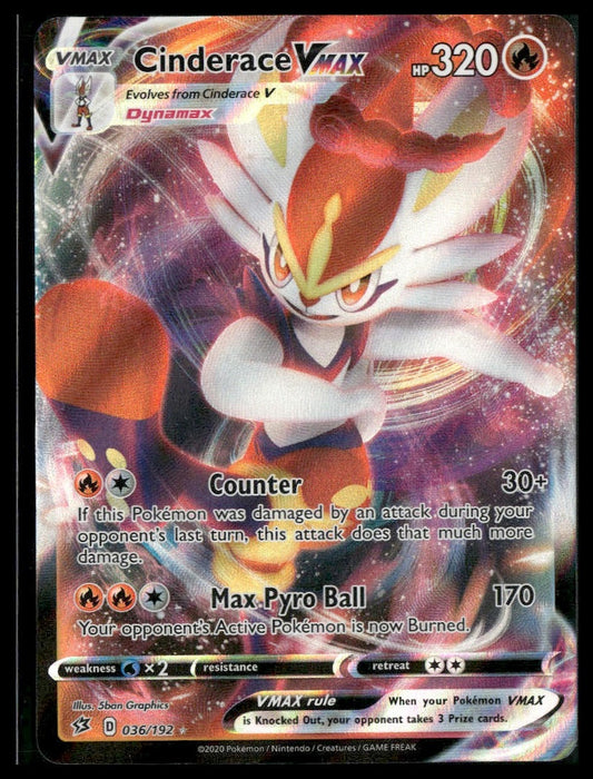 Cinderace VMAX #036/192 Rebel Clash NM