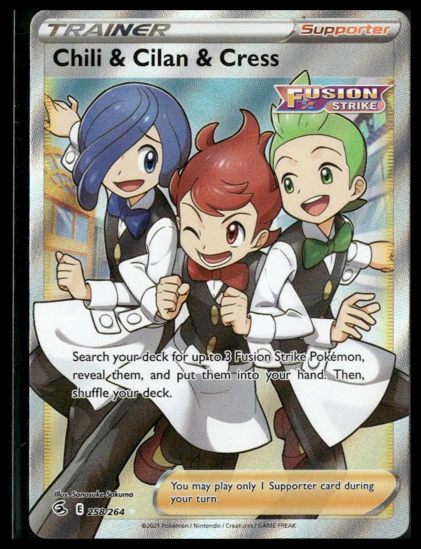 Chili & Cilan & Cress (Full Art) #258/264 Fusion Strike NM