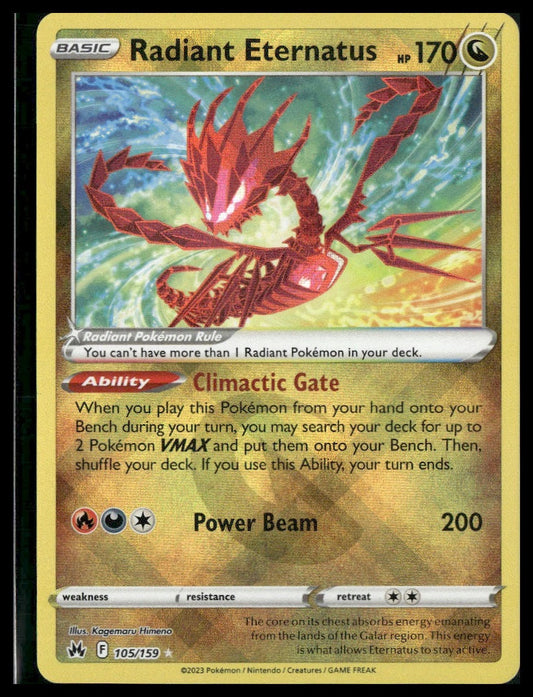 Radiant Eternatus #105/159 Crown Zenith NM