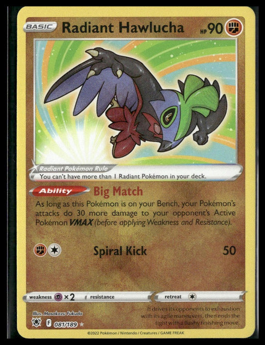 Radiant Hawlucha #081/189 Astral Radiance NM
