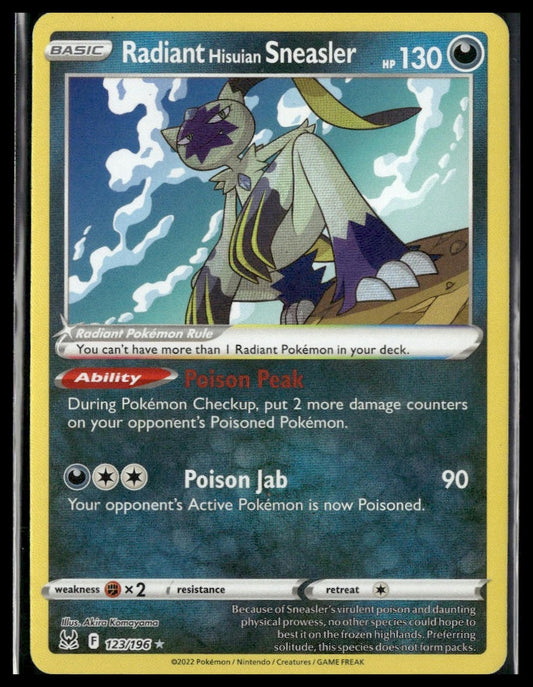 Radiant Hisuian Sneasler #123/196 Lost Origin NM