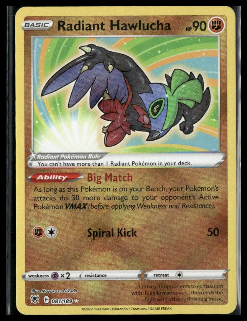 Radiant Hawlucha #081/189 Astral Radiance NM
