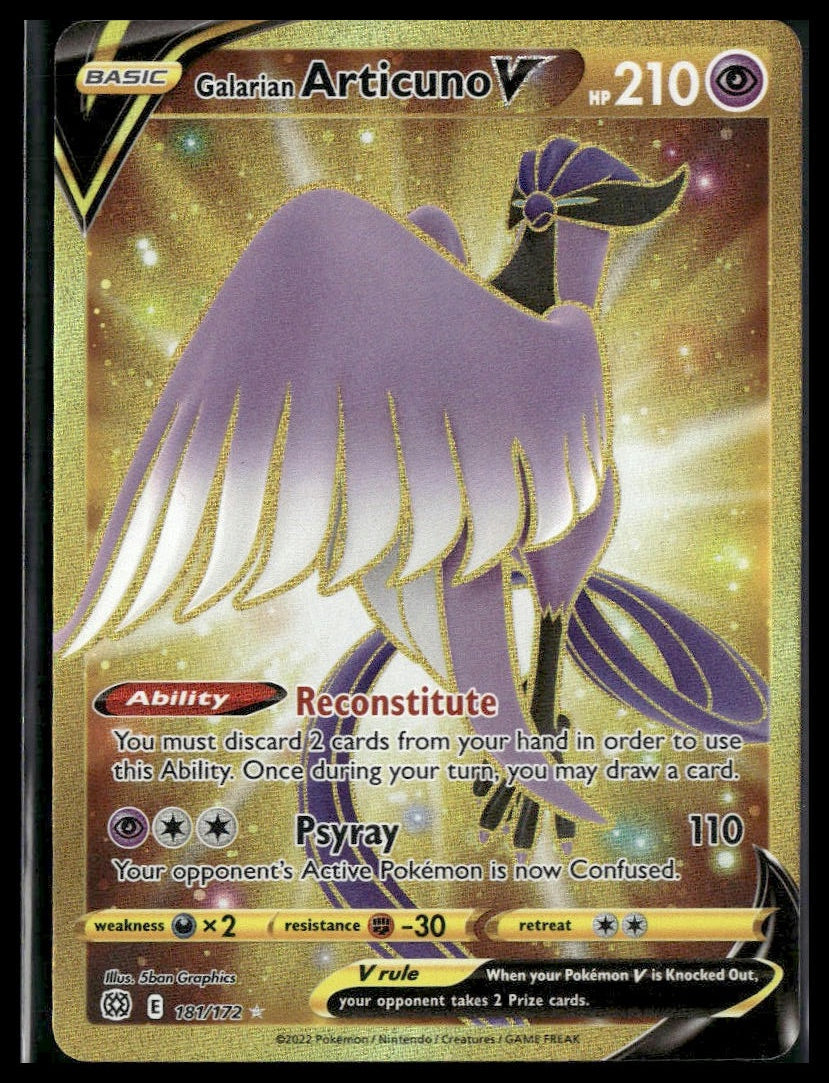 Galarian Articuno V (Secret) #181/172 Brilliant Stars NM