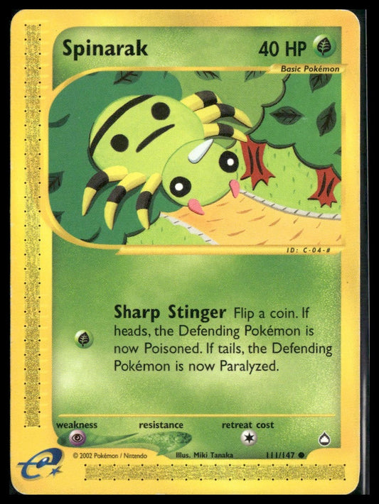 Spinarak #111/147 Aquapolis LP