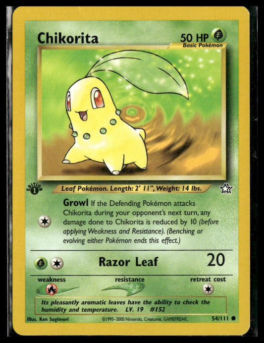 Chikorita #054/111 1st Edition Neo Genesis LP
