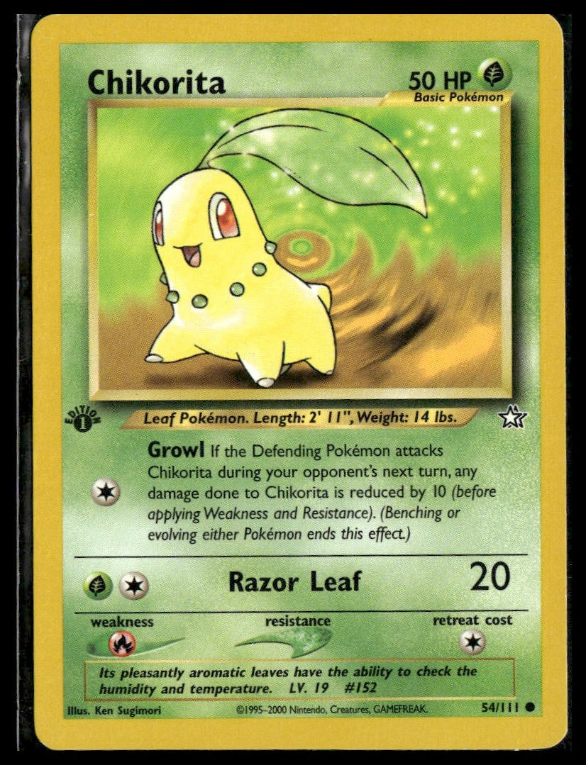Chikorita #054/111 1st Edition Neo Genesis LP