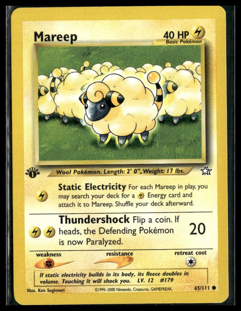 Mareep #065/111 1st Edition Neo Genesis LP