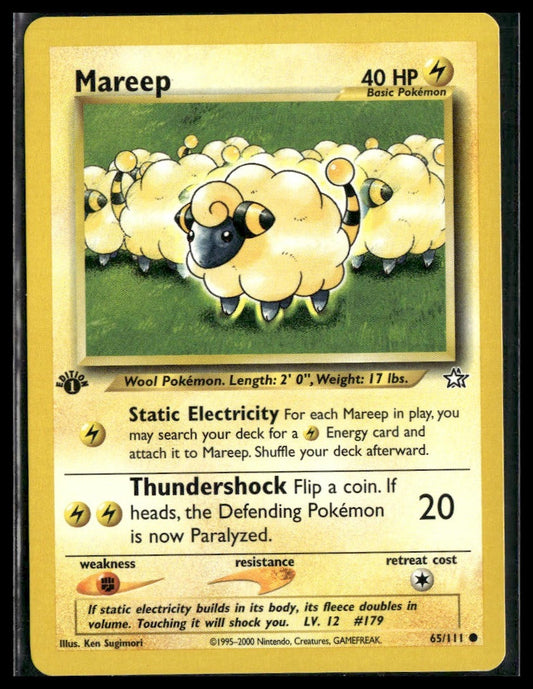 Mareep #065/111 1st Edition Neo Genesis LP