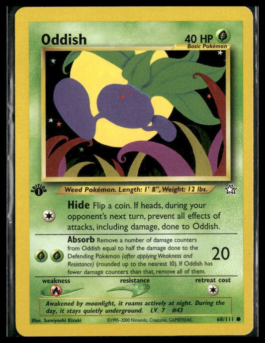 Oddish #068/111 1st Edition Neo Genesis LP