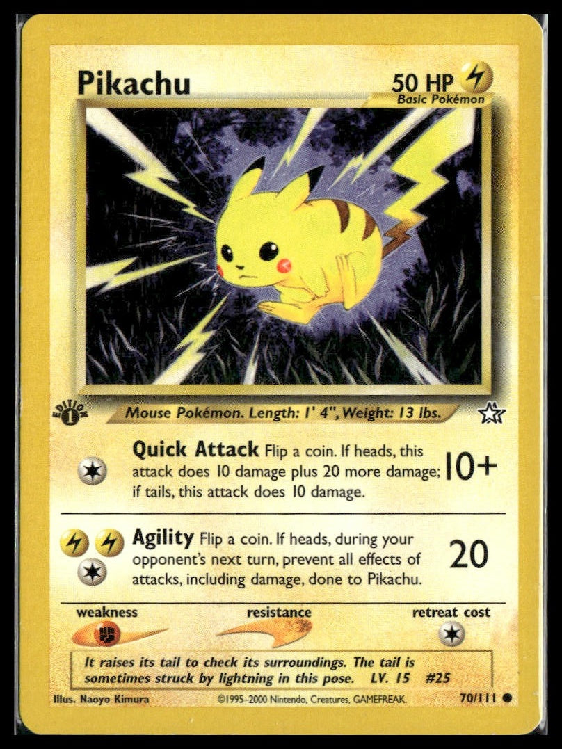 Pikachu #070/111 1st Edition Neo Genesis LP