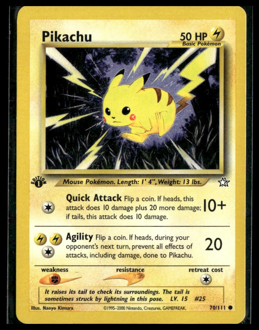 Pikachu #070/111 1st Edition Neo Genesis LP