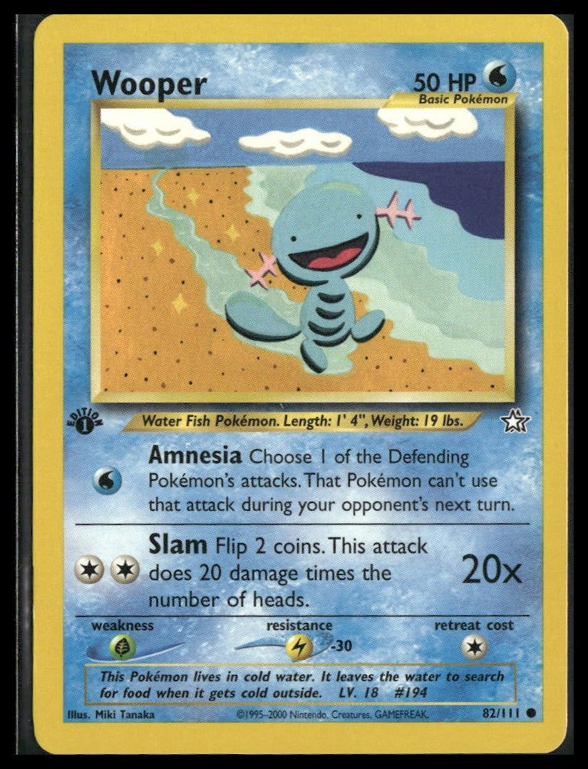 Wooper #082/111 1st Edition Neo Genesis LP