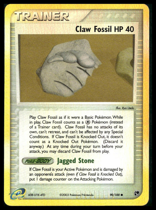 Claw Fossil #90/100 Reverse Holo Sandstorm LP