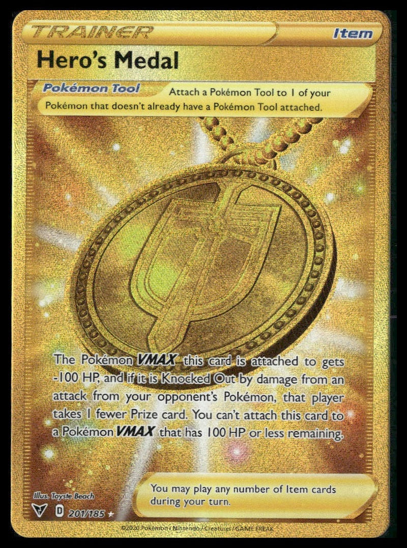 Hero's Medal (Secret) #201/185 Vivid Voltage NM