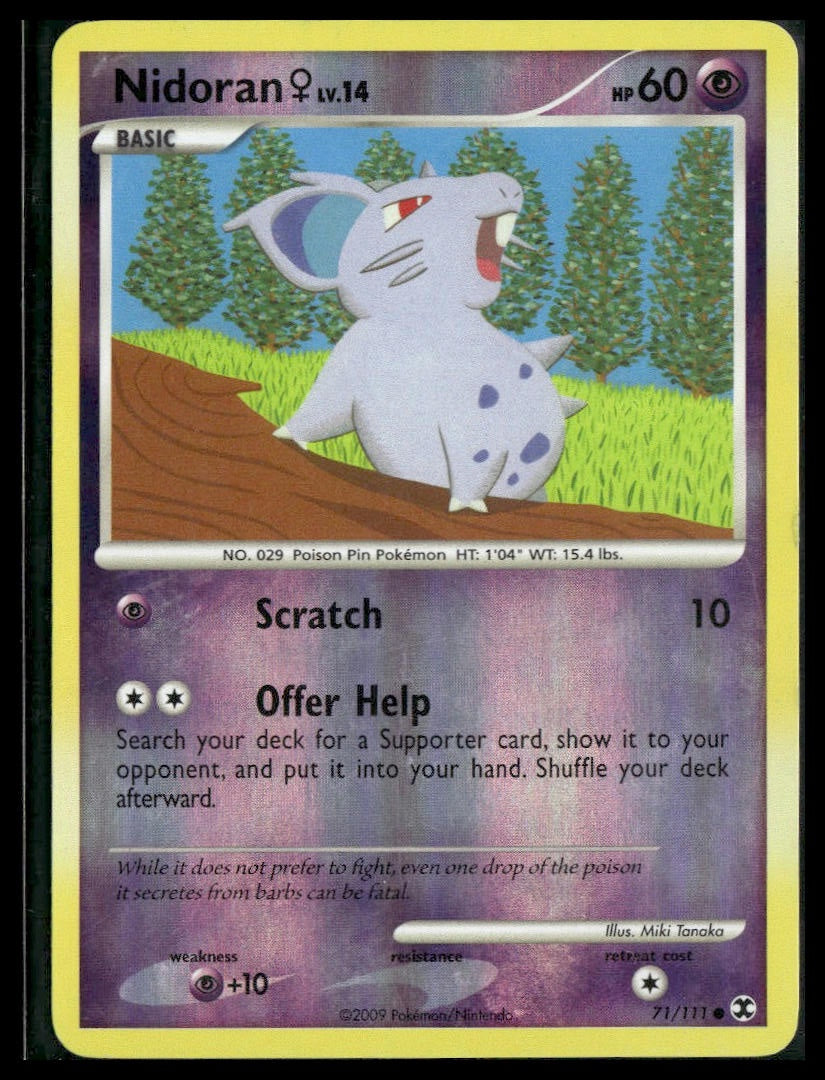 Nidoran F #71/111 Reverse Holo Rising Rivals MP