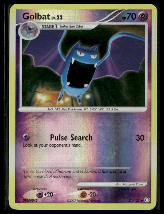 Golbat #50/123 Reverse Holo Mysterious Treasures LP