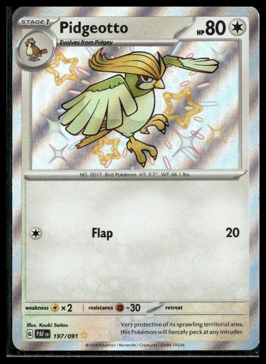 Pidgeotto #197/091 Paldean Fates NM