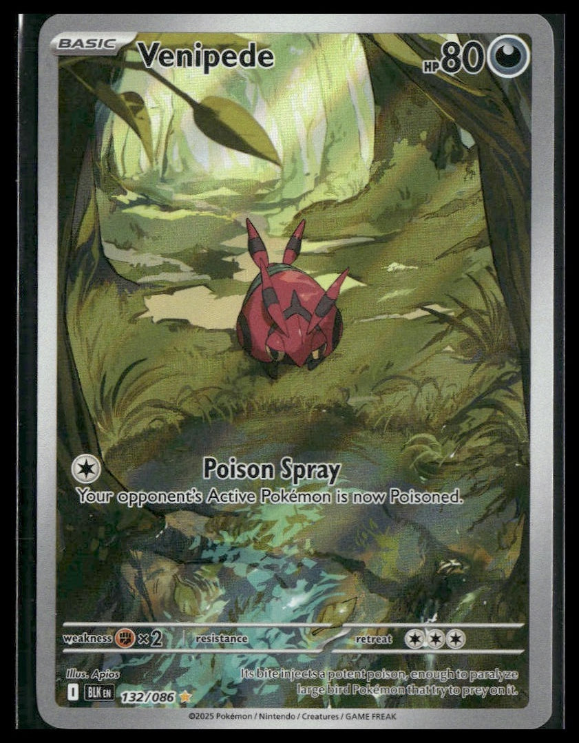 Venipede #132/086 Black Bolt NM