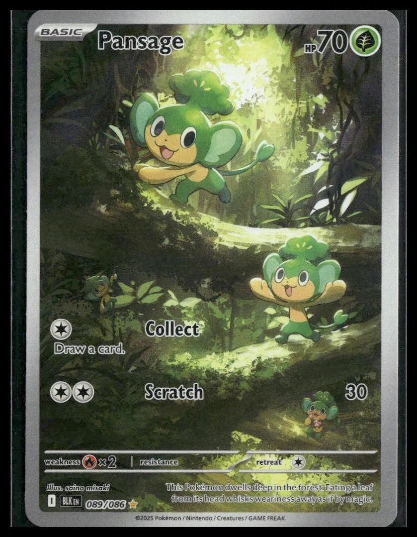 Pansage #089/086 Black Bolt NM