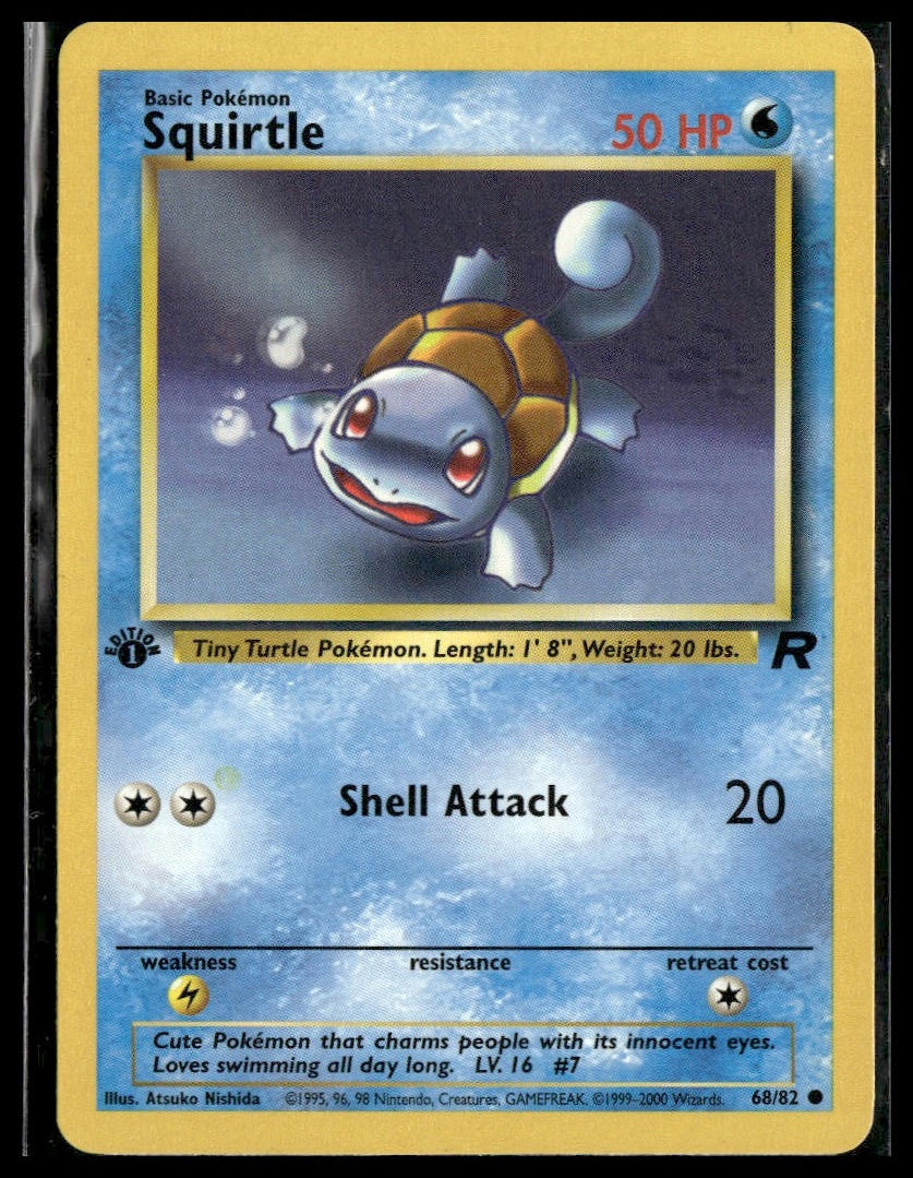 Squirtle #68/82 1st Edition Team Rocket LP