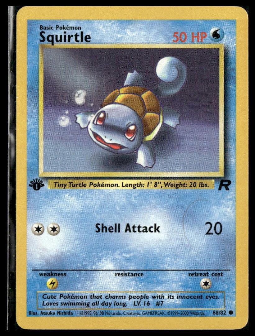 Squirtle #68/82 1st Edition Team Rocket LP
