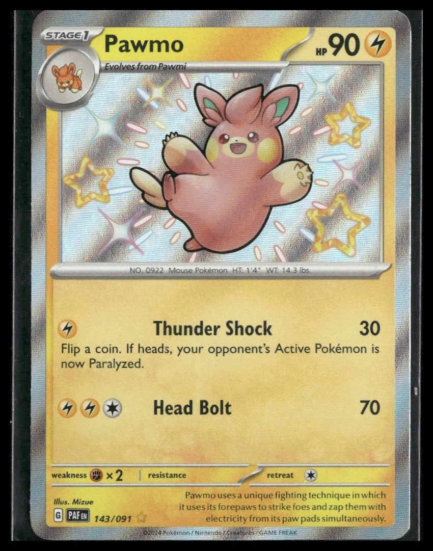 Pawmo #143/091 Paldean Fates NM