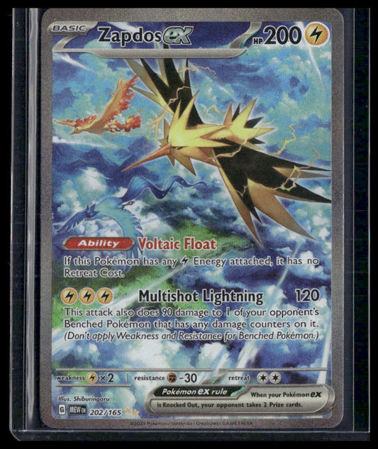 Zapdos ex #202/165 Scarlet & Violet 151 NM