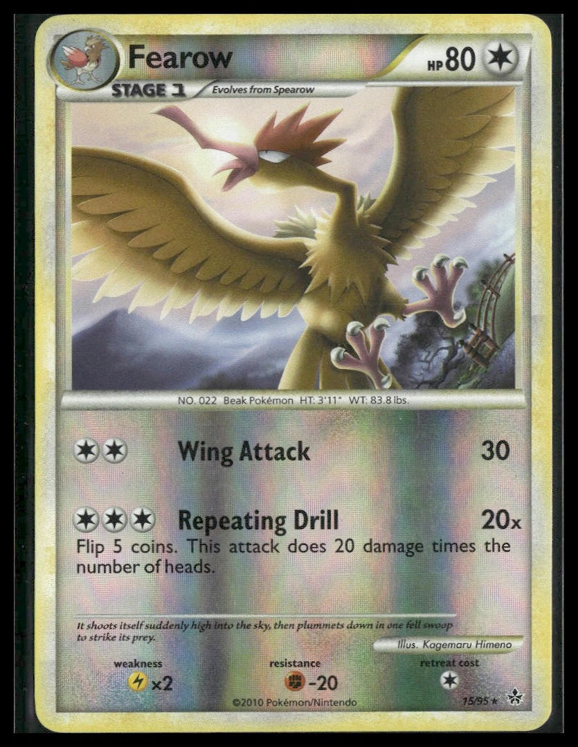 Fearow #15/95 Reverse Holo Unleashed LP