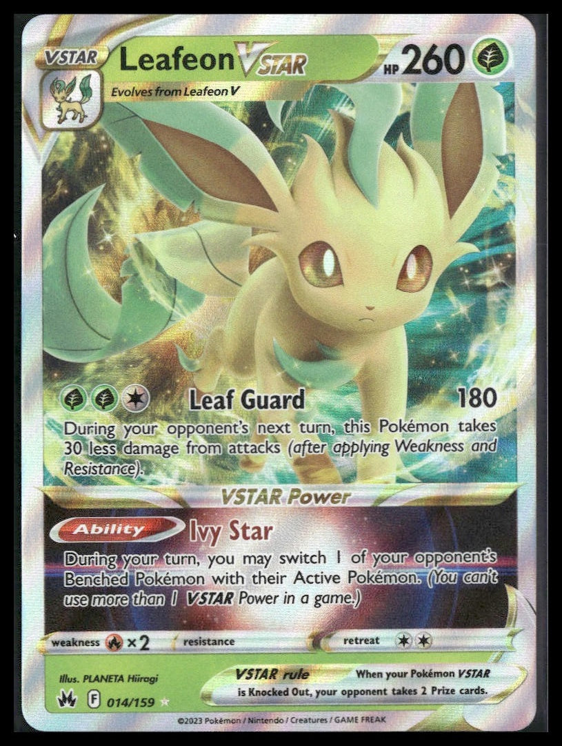 Leafeon VSTAR #014/159 Crown Zenith NM