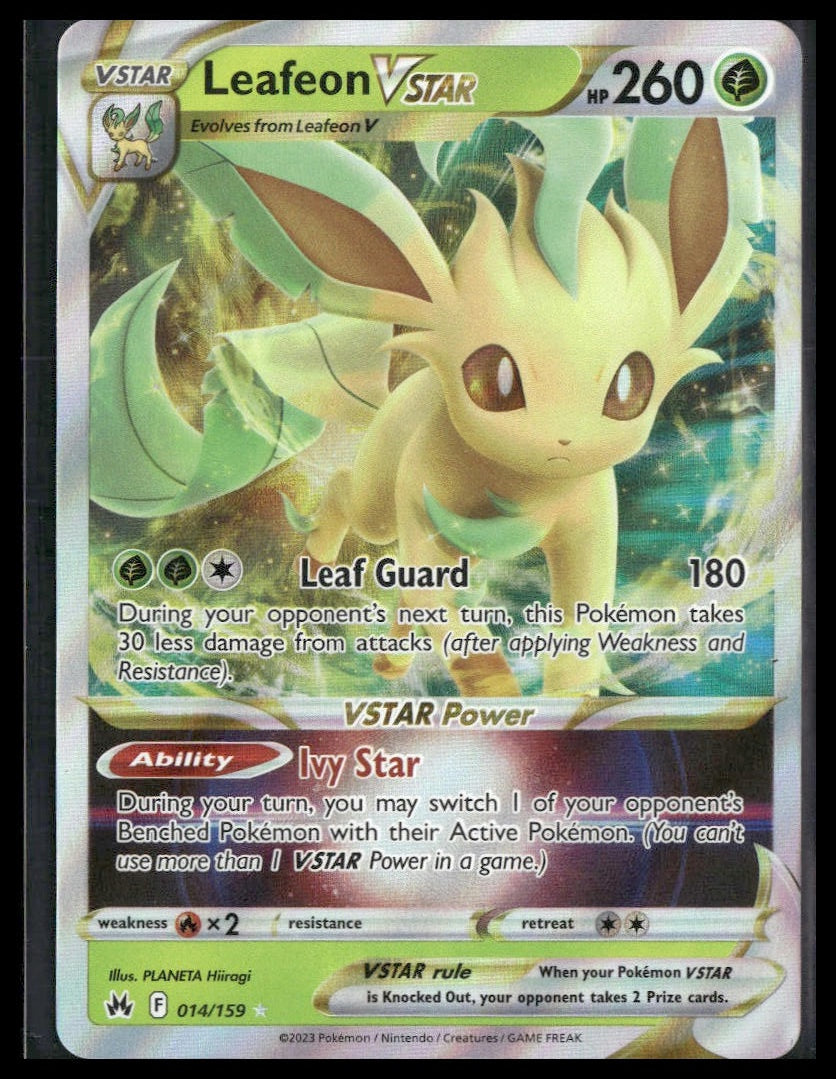 Leafeon VSTAR #014/159 Crown Zenith NM