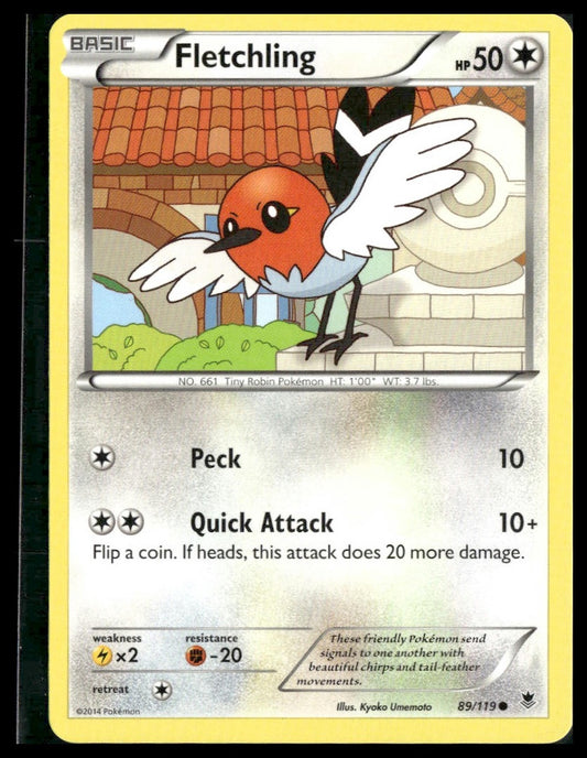 Fletchling #89/119 XY - Phantom Forces NM