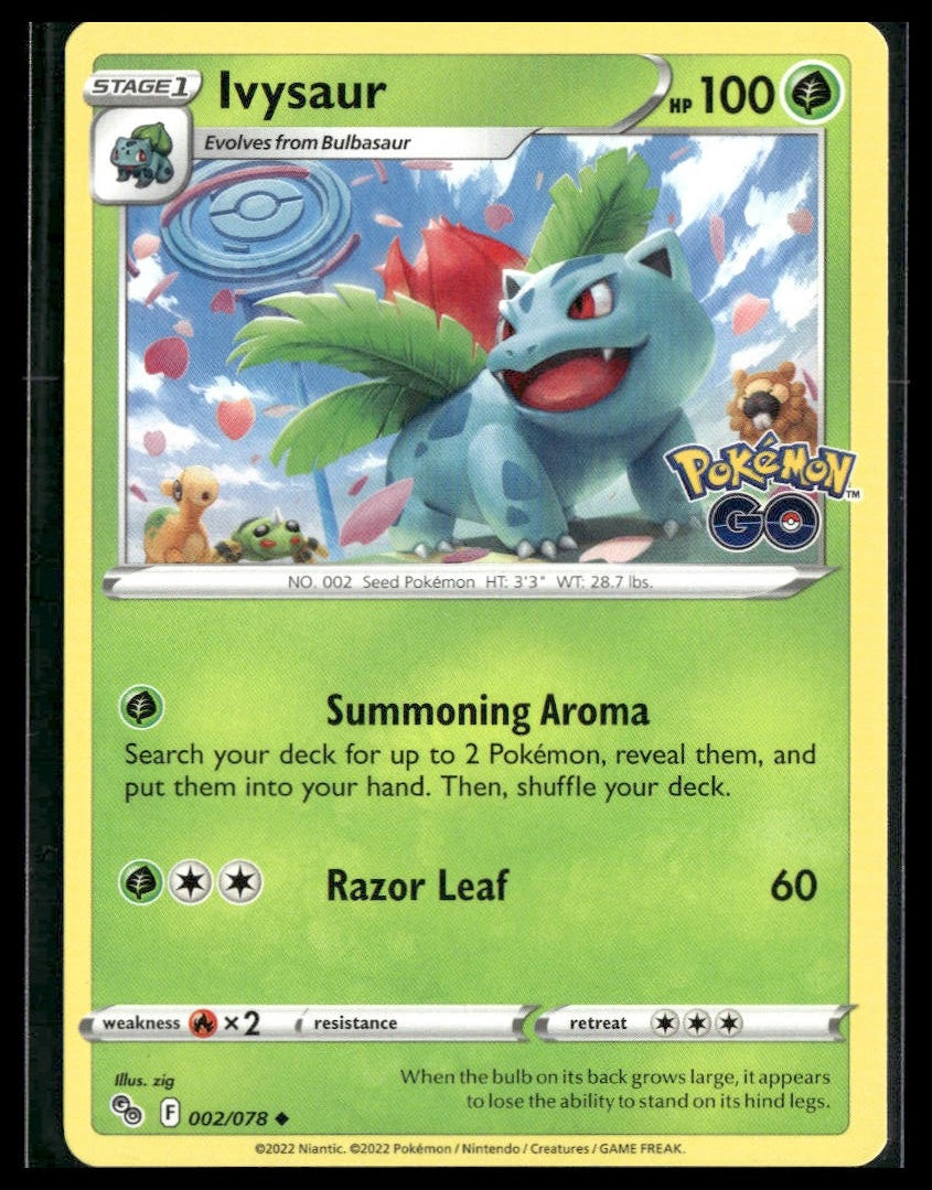 Ivysaur #002/078 Pokemon GO NM